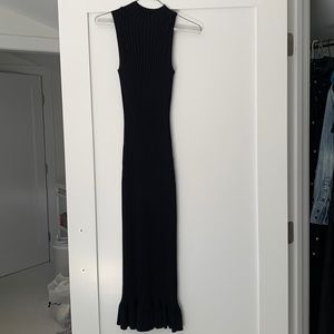 Flared ribbed dress in glossed like new!